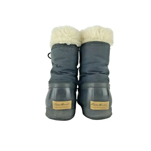 Eddie Bauer Sorel Womens Black Lace Up Comfort Snow Boots Size US Y 3/W 5 - Picture 5 of 9